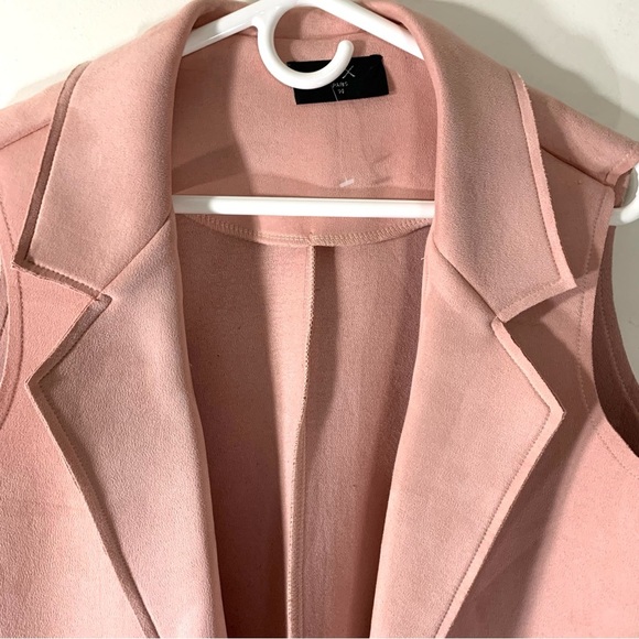 AX Paris Pink sleeveless Faux Suede Vest Jacket NEW - Picture 3 of 11
